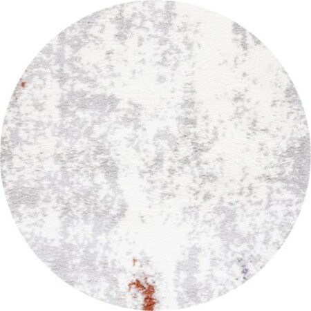 Safavieh 7 x 7 ft. Berber Shag Contemporary Power Loomed Round Rug; Blue Rust & Ivory BER579A-7R
